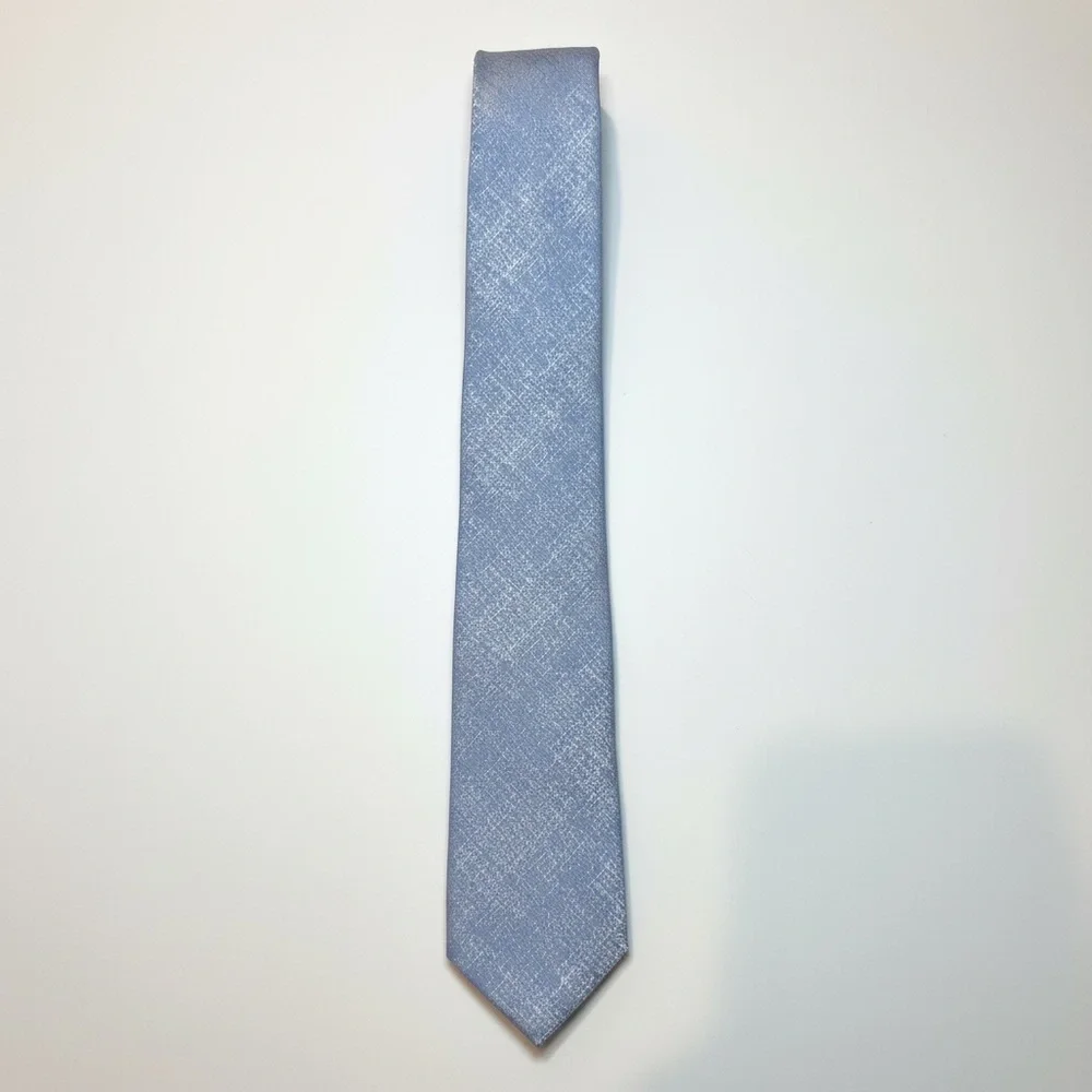 NWOT Ben Sherman Men’s Pale Blue Tie Easter Spring Summer Cotton Silk‎ Blend